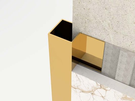 Ouro brilhante de aço inoxidável fora da guarnição de canto 2.5m