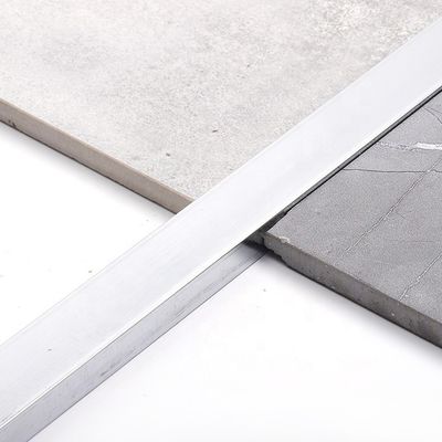 da madeira compensada de prata do assoalho da parede de 6mm tira de transição de aço inoxidável de alumínio em forma de u