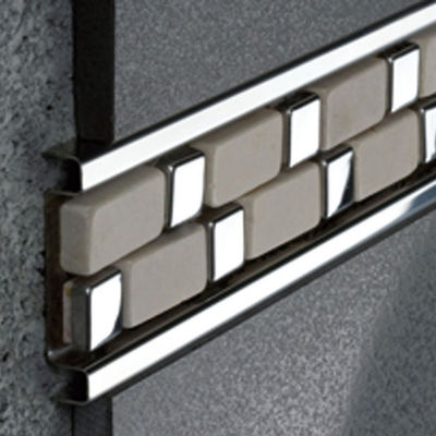 A guarnição de aço inoxidável U da telha do espelho dá forma à guarnição quadrada da borda da telha das tiras decorativas