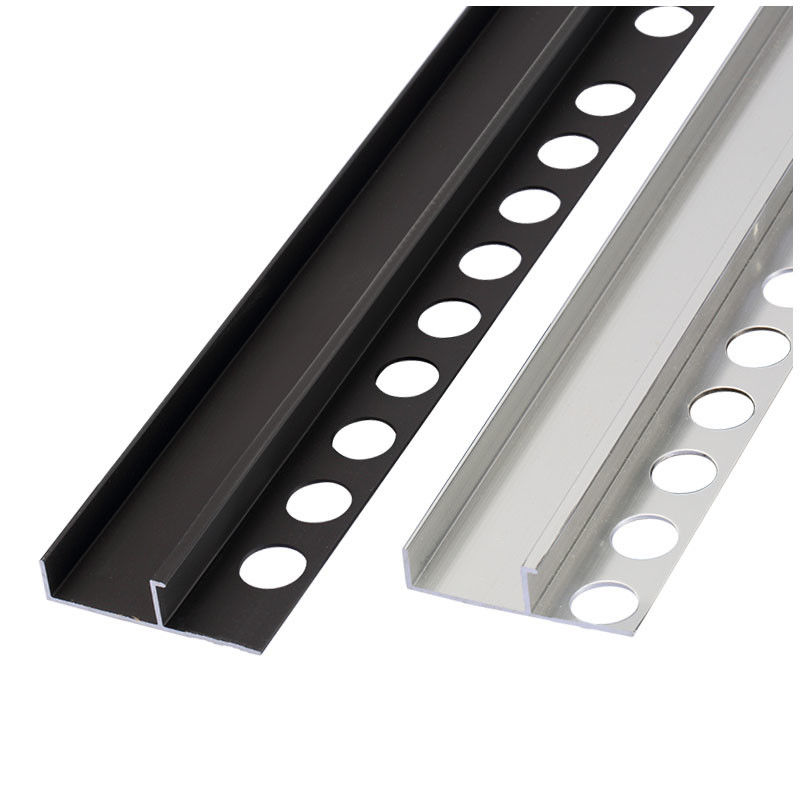 Borda Bullnose do metal da telha do chuveiro da guarnição da telha da borda da placa de alumínio do skiritng dos perfis da guarnição da telha