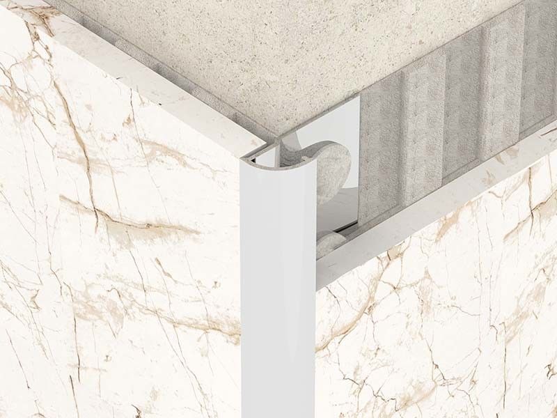 Quarto de aço inoxidável brilhante do metal 0.6mm em volta da guarnição para o ângulo redondo