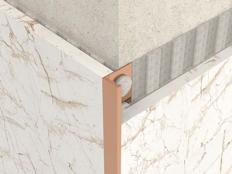 Beira Bullnose decorativa do metal 2.5m de aço inoxidável brilhante da prata da guarnição da telha