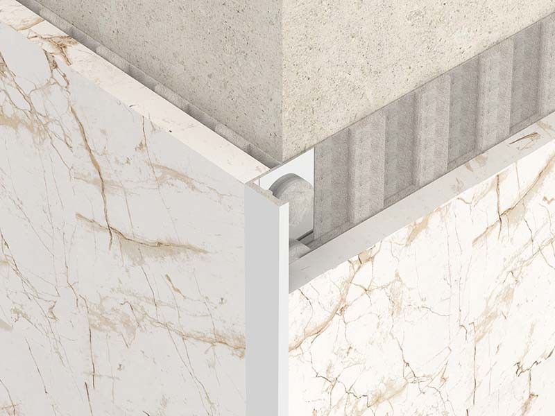 Beira Bullnose decorativa do metal 2.5m de aço inoxidável brilhante da prata da guarnição da telha