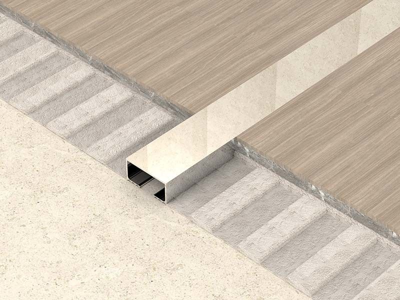 Prata de aço de aço inoxidável brilhante da guarnição da borda da telha da guarnição 12mm da telha
