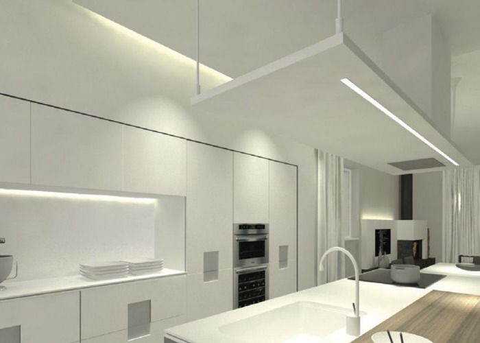 Perfil de alumínio Recessed do diodo emissor de luz para a iluminação de tiras conduzida com grampo de mola