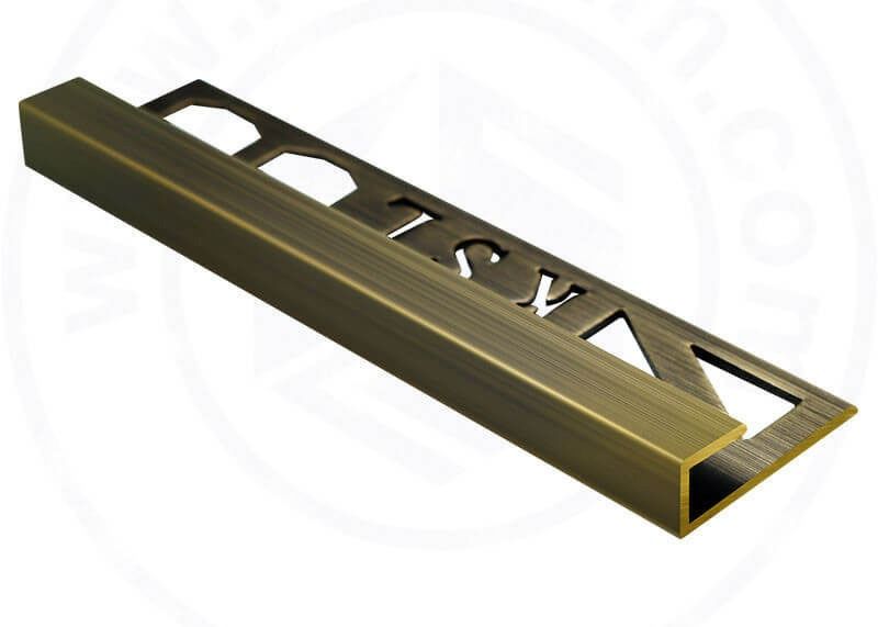 A tira de afiação de bronze luxuoso da decoração interior escovou a guarnição de bronze 10mm da telha