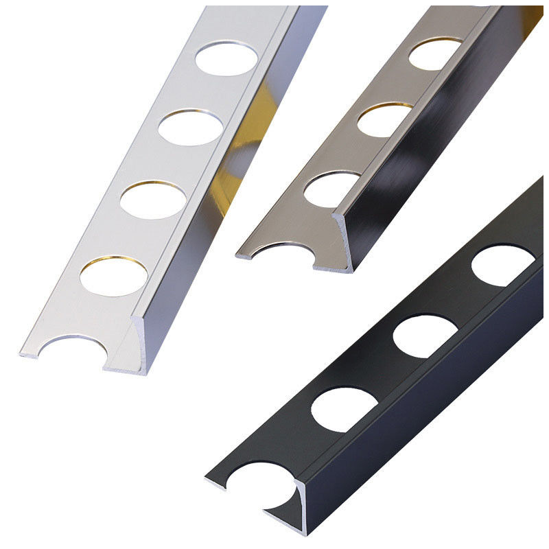 Os acessórios anodizados por atacado T de alumínio da telha da fábrica deram forma à linha tira da guarnição da borda do azulejo