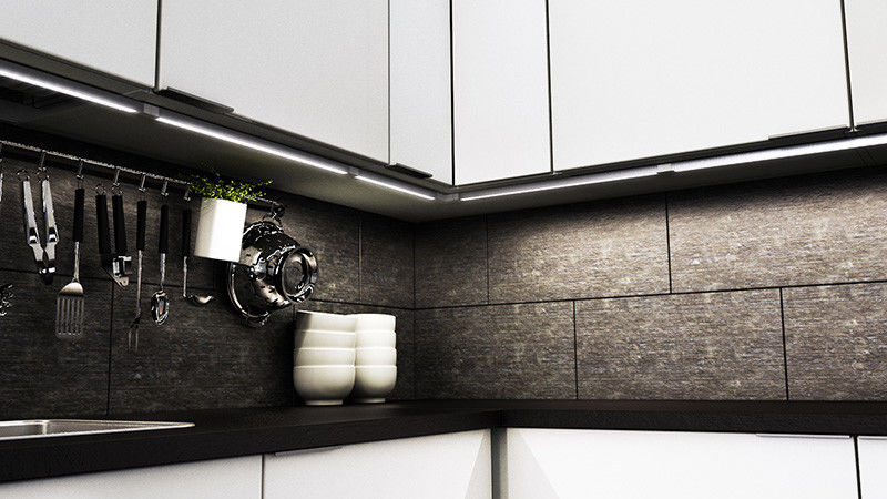 perfis de alumínio do diodo emissor de luz de 10mm para a iluminação interior de luzes de tira com tampa geada
