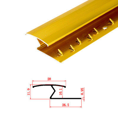Ponto inicial de alumínio da porta de tira da transição da guarnição 10mm da borda do tapete do metal