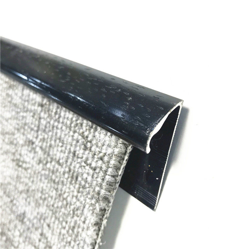 Guarnição de alumínio de prata 2.5cm do tapete da tira de transição da telha de Chrome dos acessórios do tapete