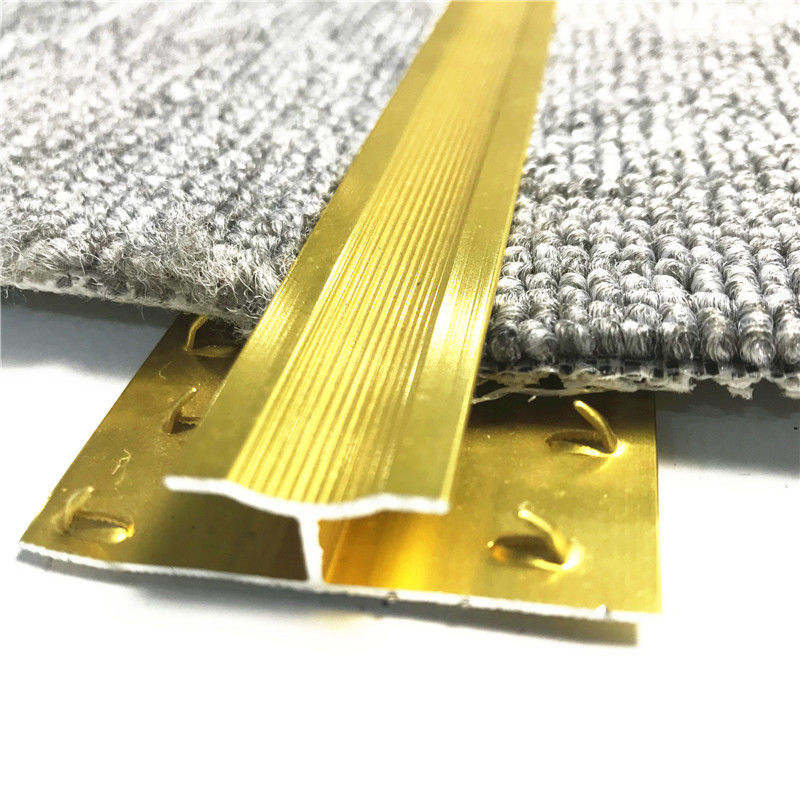 Guarnição de alumínio de prata 2.5cm do tapete da tira de transição da telha de Chrome dos acessórios do tapete