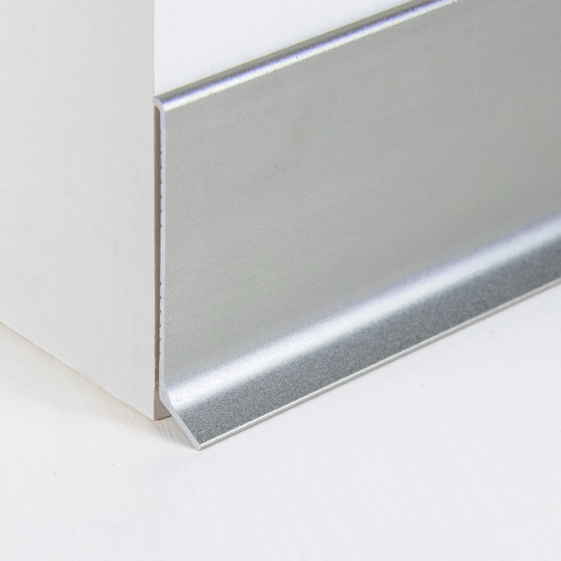 Placa de contorno de alumínio de prata escovada 60mm para a proteção de borda da parede