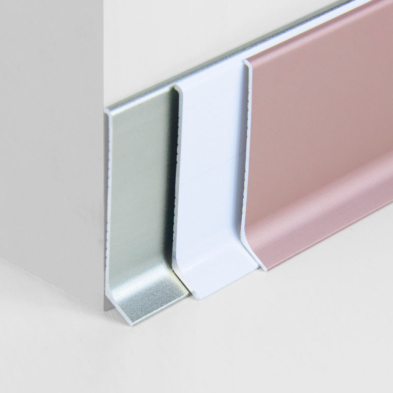 Placa de contorno de alumínio de prata escovada 60mm para a proteção de borda da parede