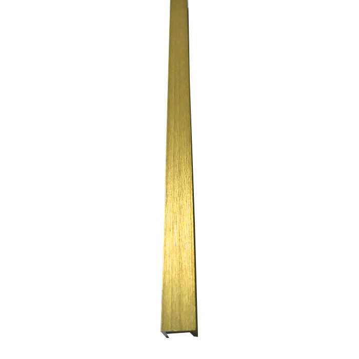 O perfil da extrusão escovou a forma de bronze da transição U da parede da guarnição 12mm da telha