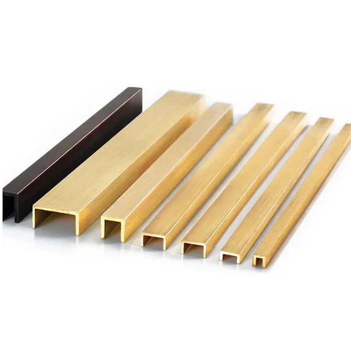 O perfil da extrusão escovou a forma de bronze da transição U da parede da guarnição 12mm da telha